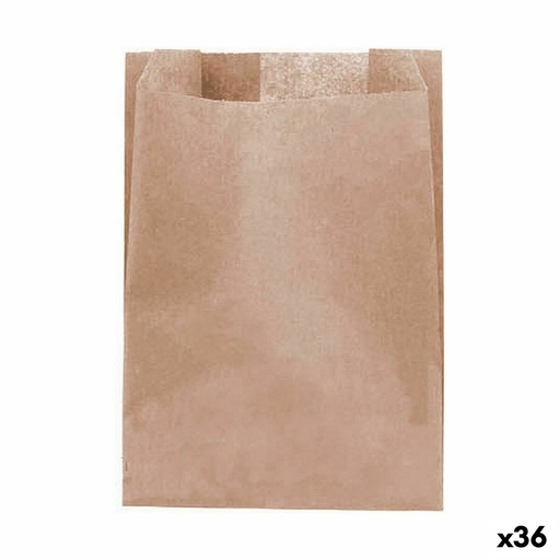 Reusable Food Bag Algon kraft paper 13 x 18 cm Disposable 25 Pieces (36 Units)