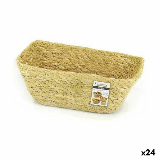 Cesta Multiusos Privilege Hierba marina Rectangular 18 x 13 x 8 cm 18 x 11 x 8 cm (24 Unidades)