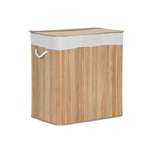 Cesto para la Ropa Sucia Home ESPRIT Blanco Natural Bambú 140 L 60 x 40 x 60 cm