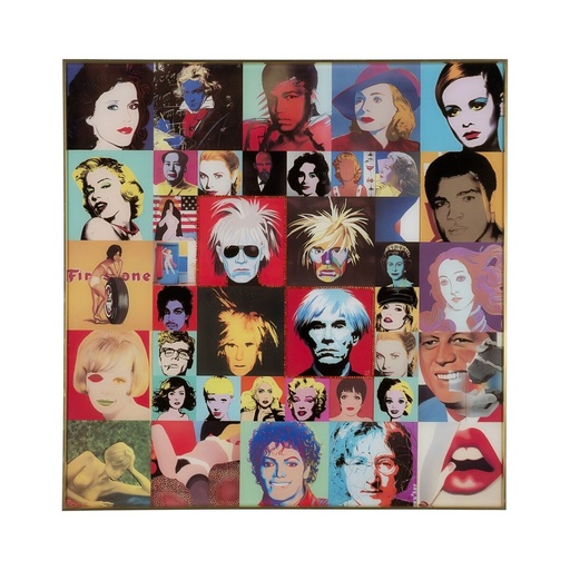 Painting Aluminium Tempered Glass 80 x 6 x 80 cm