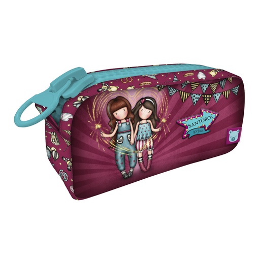 School Toilet Bag Gorjuss Fireworks Maroon 21.5 x 10.5 x 7 cm