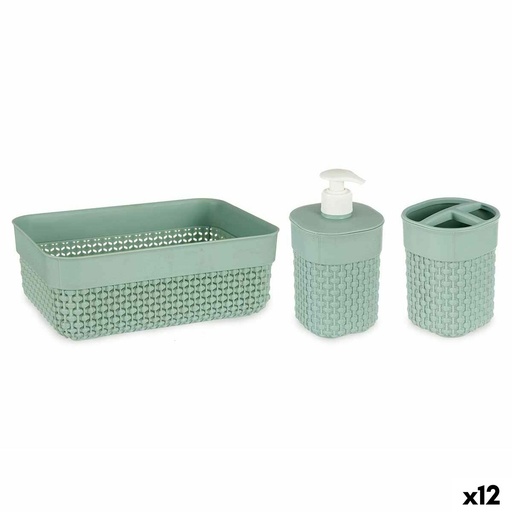 Set de Baño Berilo PP-107-3 Verde Plástico (12 Unidades)