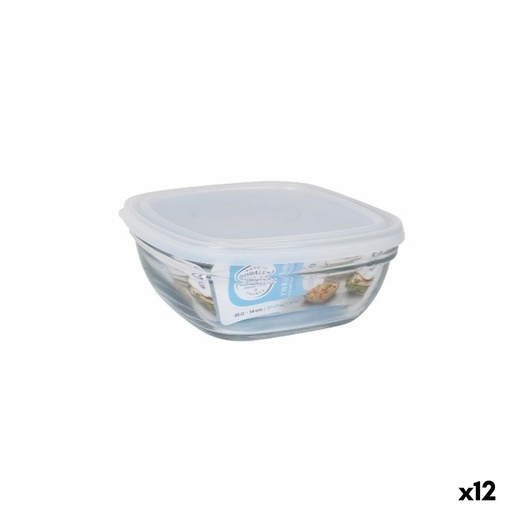 Fiambrera Duralex Blanco Transparente 610 ml (12 Unidades)