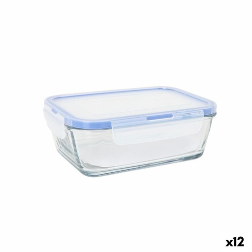 Hermetic Lunch Box LAV Grey Transparent 0,8 L (12 Units)