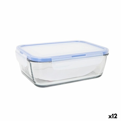 Fiambrera Hermética LAV Gris Transparente 1,2 L (12 Unidades)