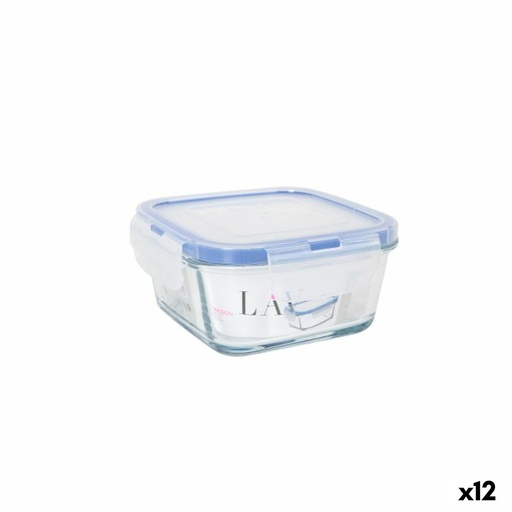 Fiambrera Hermética LAV Azul Transparente 375 ml (12 Unidades)