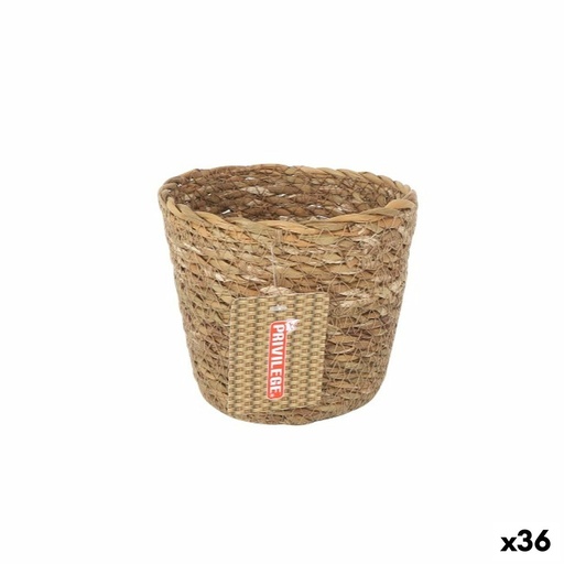 Cesta Multiusos Privilege   Marrón Mimbre Redonda ø 12 x 11 cm (36 Unidades)