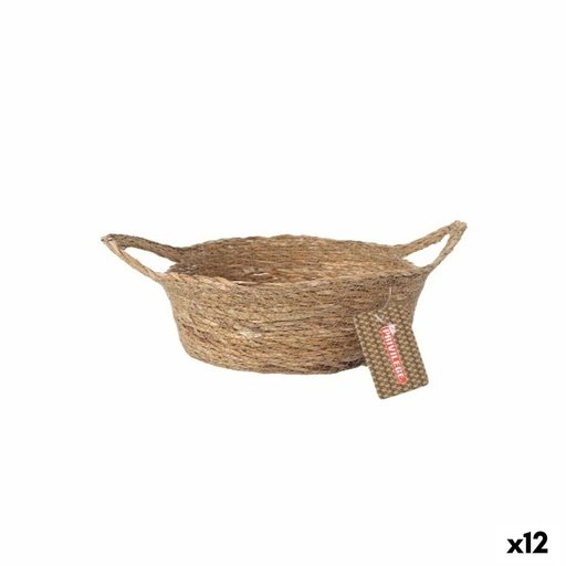 Multi-purpose basket Privilege   Brown wicker ø 22 x 8 cm (12 Units)