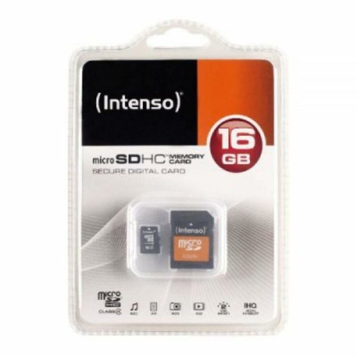 Tarjeta de Memoria Micro SD con Adaptador INTENSO 3413470 16 GB 16 GB