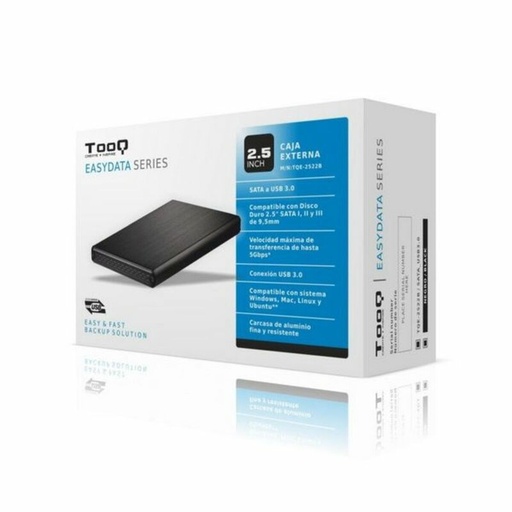 Caja Externa TooQ TQE-2522B HD 2.5" USB 3.1 USB 3.0 SATA USB 3.0