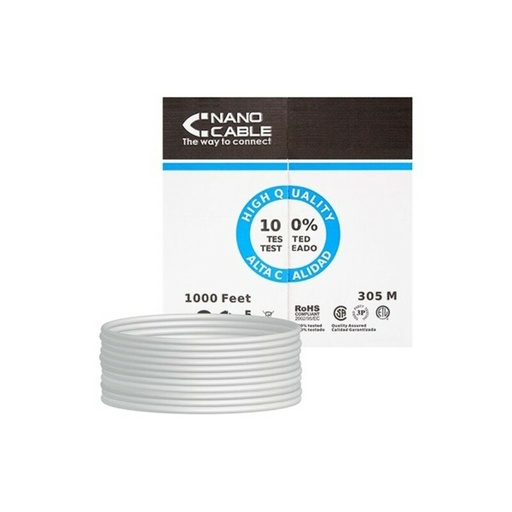 Cable de Red Rígido UTP Categoría 5e NANOCABLE ANEAHE0087 305 m