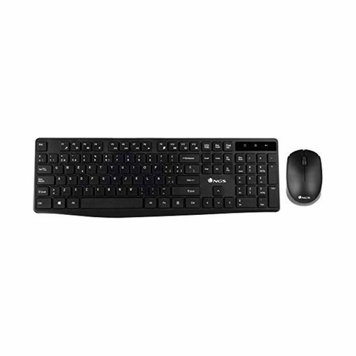 Teclado y Ratón Inalámbrico NGS NGSWIRELESSSETALLUREKIT Negro Qwerty Español