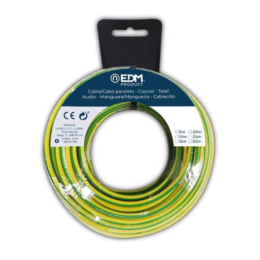 Cable de Interfaz Paralelo EDM 28603 28603 Bicolor 25 m Ø 6 mm