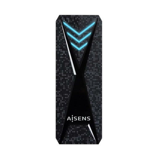 Carcasa para Disco Duro Aisens ASM2-RGB013B Negro USB USB-C USB 3.0 Ethernet LAN