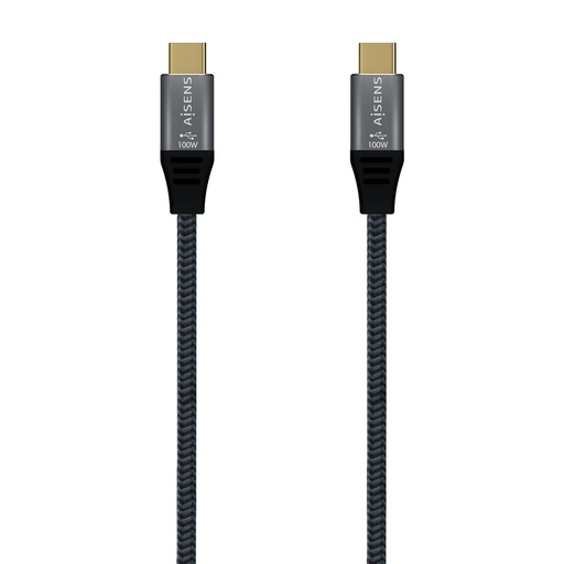 Cable USB-C a USB-C Aisens A107-0634 Gris 2 m