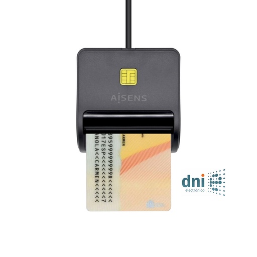 Lector de Tarjetas DNI/SIP Aisens ASCR-SN01-BK Negro