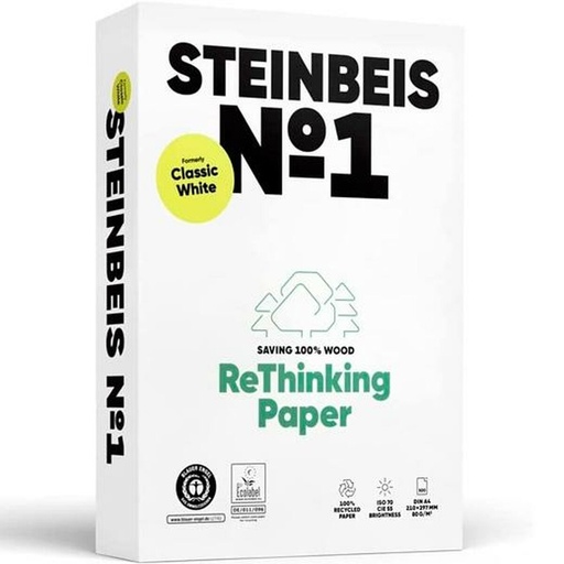 Papel para Imprimir Steinbeis Din A4 Blanco 5 Piezas