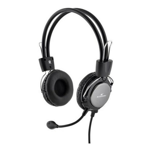 Auriculares con Micrófono Bluestork MC-201 Negro/Plateado