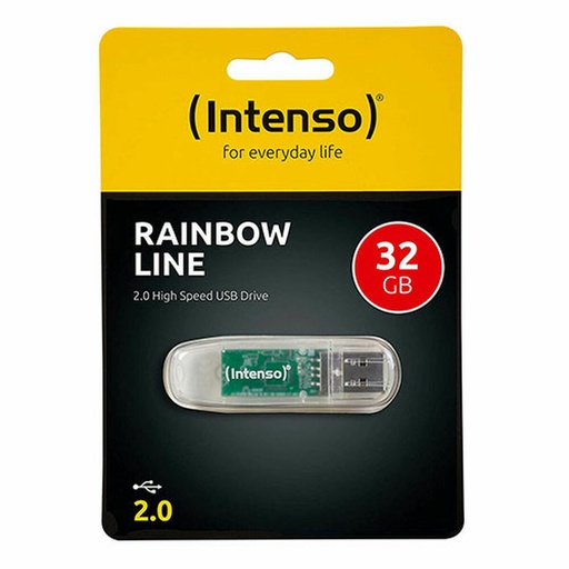 Memoria USB INTENSO 3502480 32 GB Negro Transparente 32 GB DDR3 SDRAM