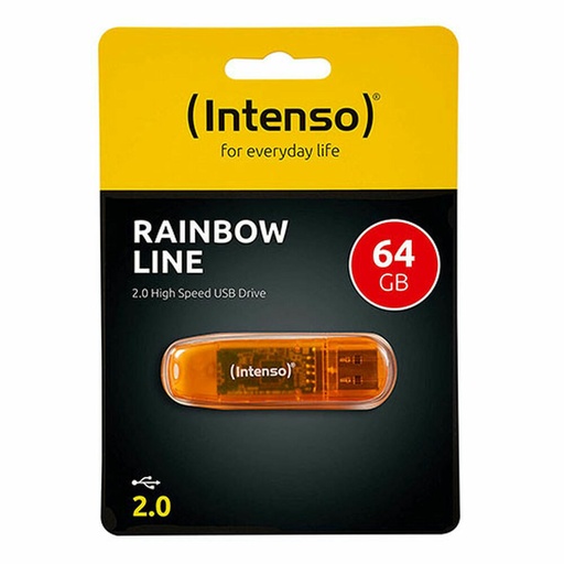 Memoria USB INTENSO 3502490 USB 2.0 64 GB Naranja 64 GB DDR3 SDRAM