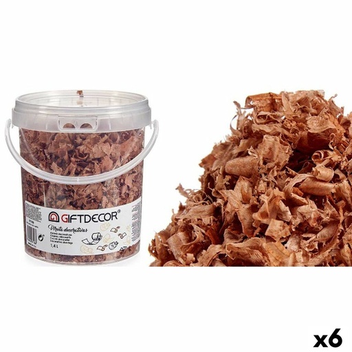 Decorative Shavings Gift Decor VIRUTA-MARRÓN Brown 1,4 L (6 Units)