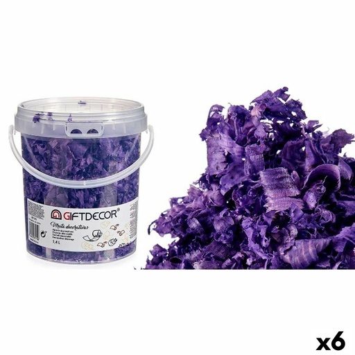 Decorative Shavings Gift Decor VIRUTA-LILA Lilac 1,4 L (6 Units)