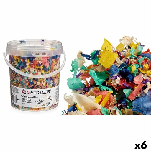 Viruta Decorativa Gift Decor VIRUTA-MULTICOLOR Multicolor 1,4 L (6 Unidades)