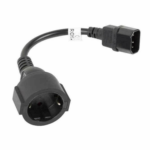 Cable de Alimentación Lanberg CA-C14E-10CC-0018-BK Negro 20 cm