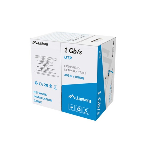 Cable Ethernet LAN Lanberg LCU6-10CC-0305-B Azul 305 m