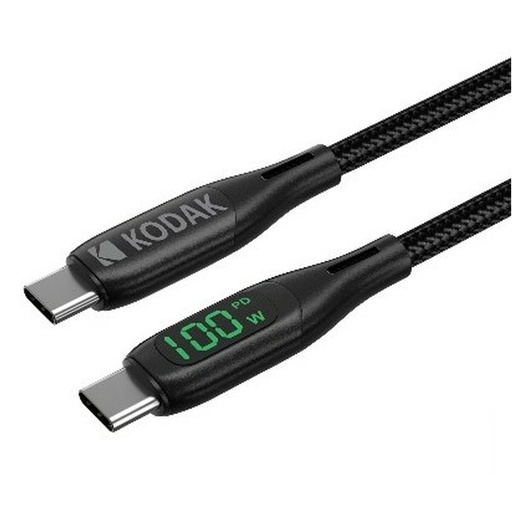 Cable USB-C Kodak Negro 1 m (1 unidad)