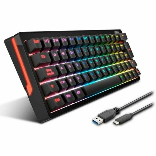 Teclado Krom NXKROMKREATORSP Qwerty Español Negro Mecánico