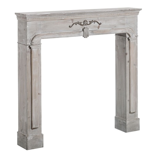 Fireplace White Fir wood MDF Wood 105 x 17,5 x 99 cm