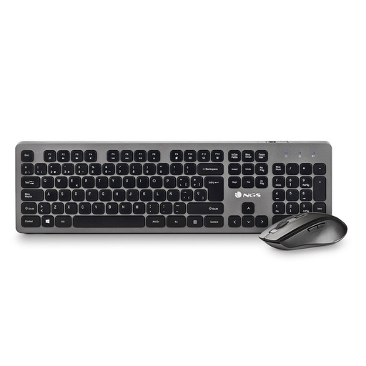 Teclado y Ratón Inalámbrico NGS IDOL KIT Qwerty Español
