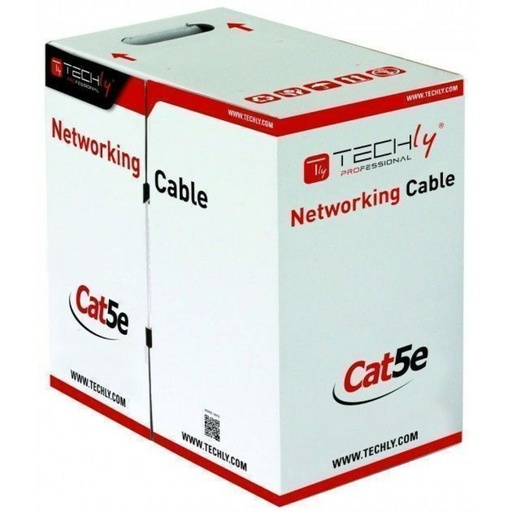 Cable de Red Rígido FTP Categoría 5e Techly ITP8-RIS-0305LO Negro 305 m