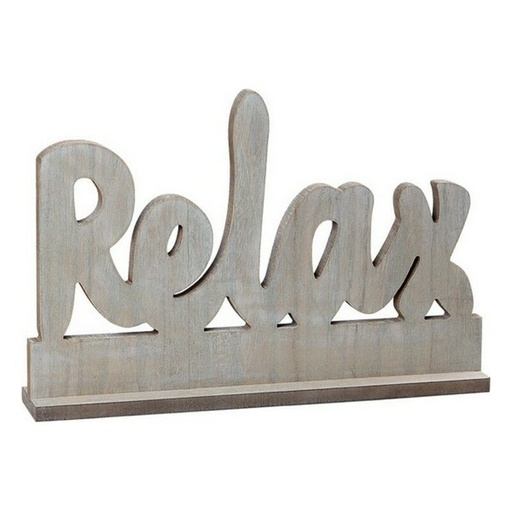Wooden Sign Relax 112024 Brown 41 x 5 x 26 cm