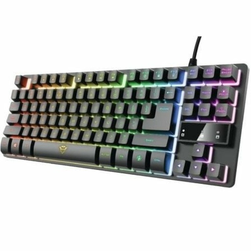 Teclado Gaming Trust 24067 Negro Negro/Plateado Qwerty Español