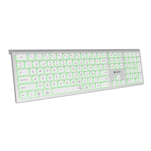 Teclado Bluetooth Subblim SUBKB-3MIE300 Qwerty Español Blanco