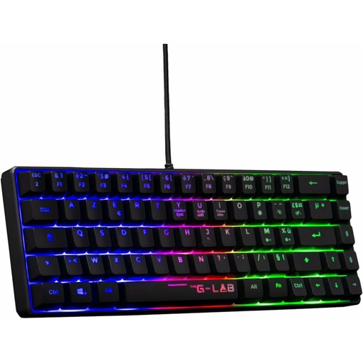 Teclado The G-Lab KEYZ HYDROGEN Blanco Qwerty Español