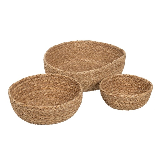 Juego de Cestas Fibra natural 34 x 34 x 11 cm
