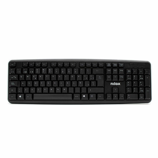 Teclado Nilox NXKBE000002 Negro Qwerty Español