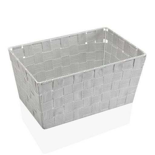 Cesta Multiusos Versa 20 x 15 x 30 cm Blanco Negro