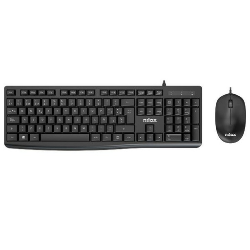 Teclado y Ratón Nilox NXKME0012 Negro