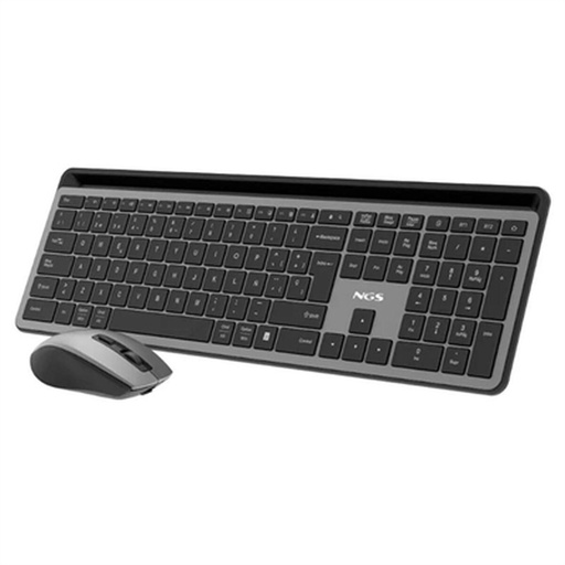Teclado y Ratón NGS ECLIPSEKIT Gris QWERTY