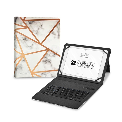 Funda para Tablet y Teclado Subblim SUBKT5-BTTW10 Multicolor Qwerty Español