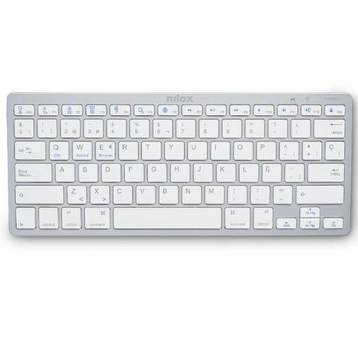 Teclado Nilox NXKB01S Blanco Qwerty Español