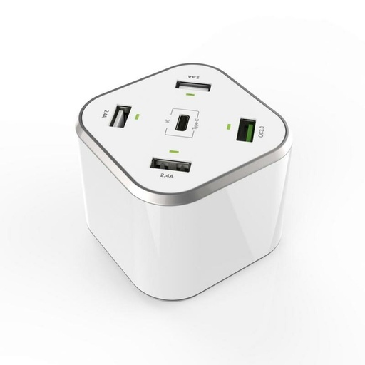 Cargador USB Aisens ASCH-5PQC-W Blanco