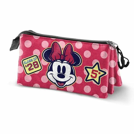 Portatodo Triple Minnie Mouse Rosa 23 x 8 x 11 cm