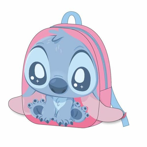 Mochila Escolar Stitch Rosa 18 x 22 x 4 cm