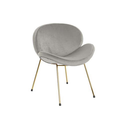 Silla DKD Home Decor Dorado Gris claro 62 x 58 x 73 cm