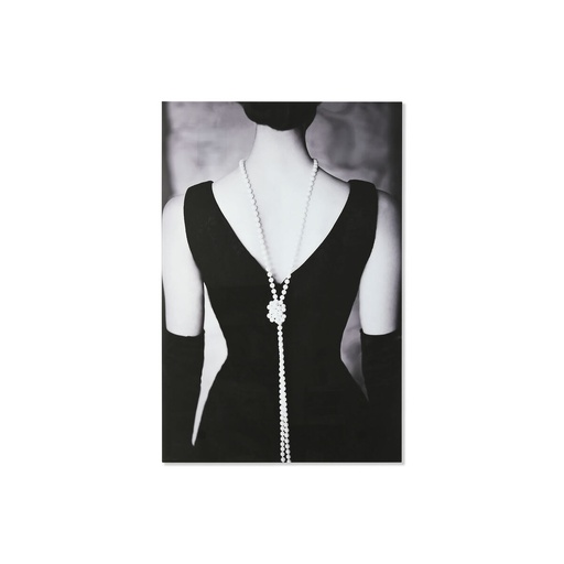 Cuadro Home ESPRIT Negro Gris Impreso 100 x 0,4 x 150 cm